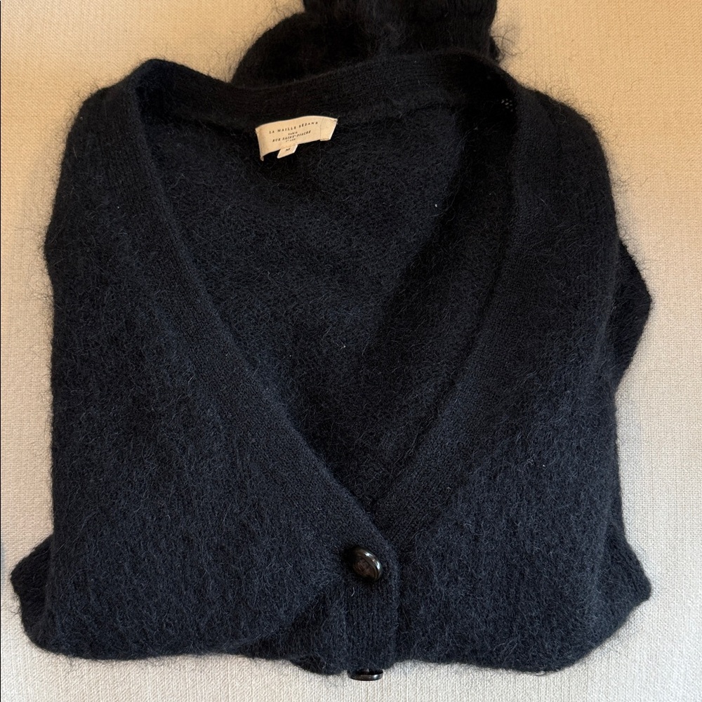 Sézane RARE Mia jumper cardigan in black medium - Picture 10 of 17